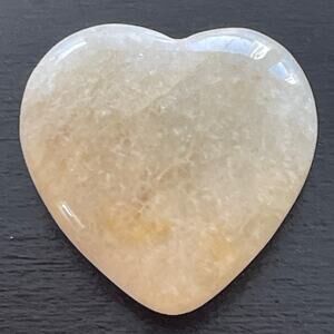 Yellow Hematoid Quartz Mini Heart Crystal